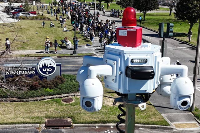 <p>Project NOLA Mobile Camera Trailer at UNO's annual Parade in February 2025</p>