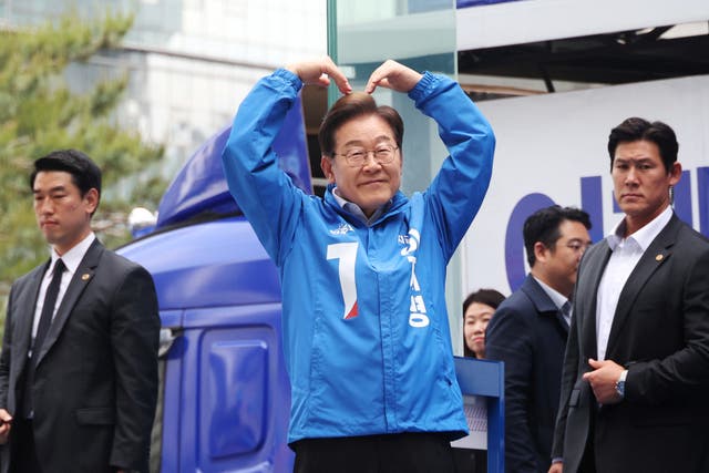 <p>Lee Jae-myung, the presidential candidate for South Korea's Democratic Party</p>