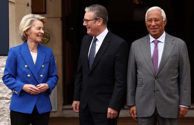 <p>Keir Starmer with Ursula von der Leyen at Lancaster House</p>
