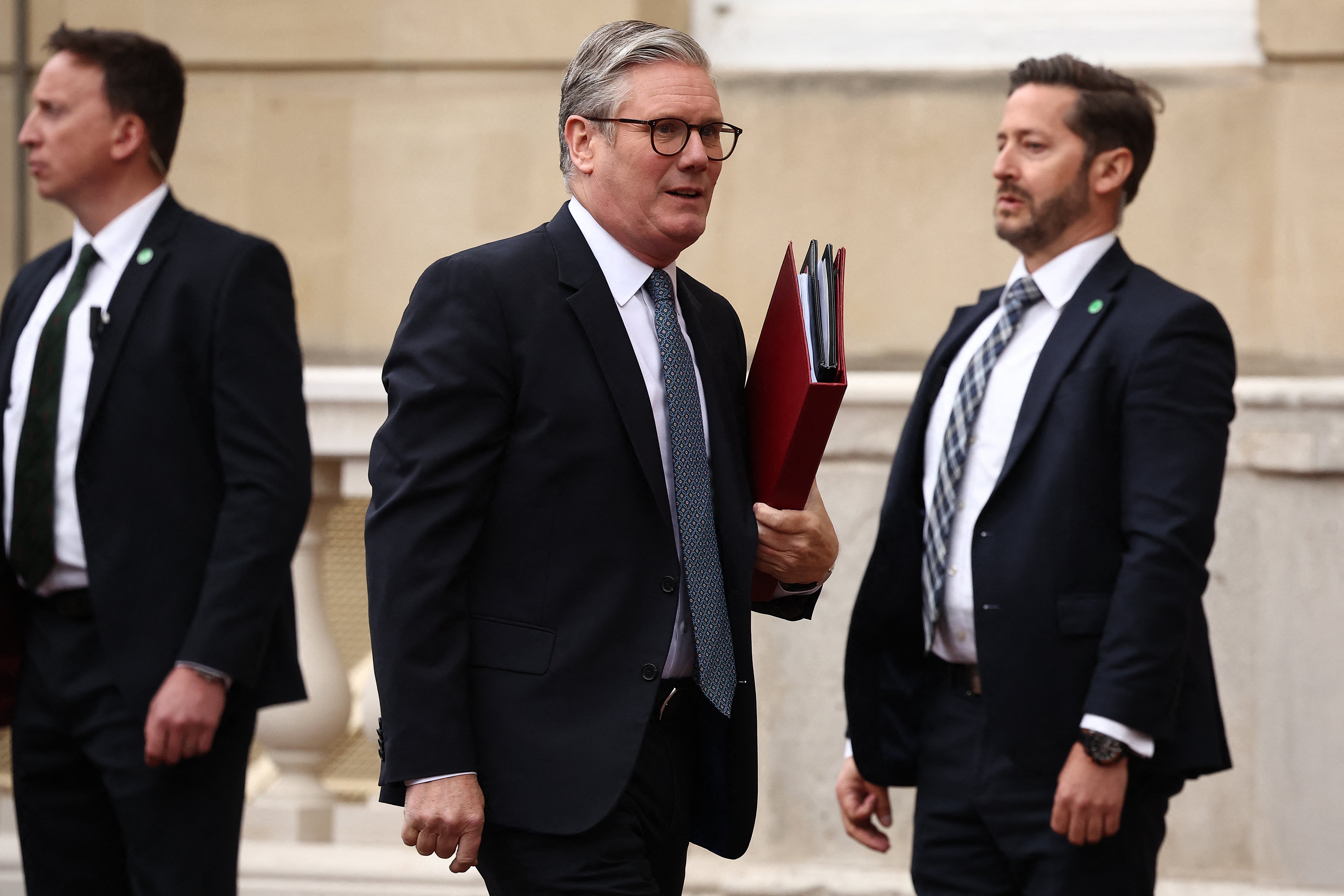 Sir Keir Starmer arriving at Lancaster House