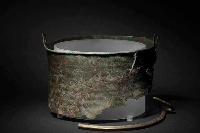 <p>The Bromeswell Bucket has been unearthed over several years </p>