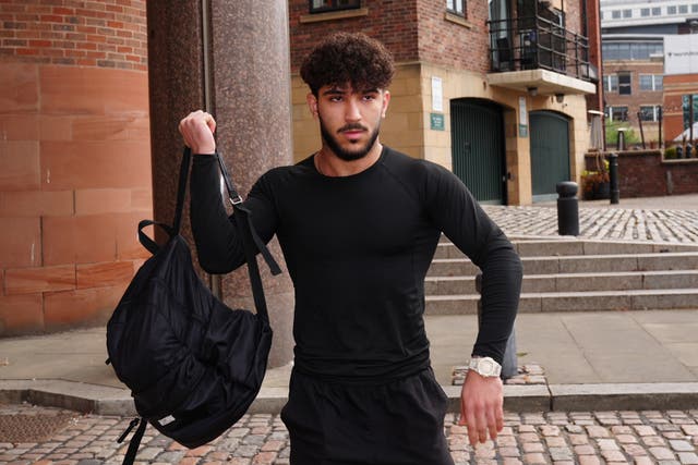 Mazyar Azarbonyad arrives at Newcastle Crown Court following a major crash on the A1 which he caused due to his dangerous driving (Owen Humphreys/PA)