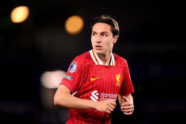Liverpool’s Federico Chiesa impressed Arne Slot (John Walton/PA)