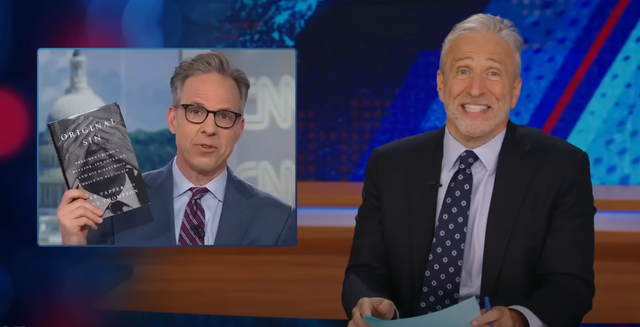 <p>Jon Stewart tears into CNN for relentlessly hawking anchor Jake Tapper's book on Joe Biden's cognitive decline, saying it is "about news they should’ve told you was news a year ago for free."</p>