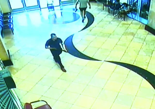 <p>Daniel Ortega, 34, killed one person and wounded three more in a Las Vegas gym shooting before police shot him dead</p>