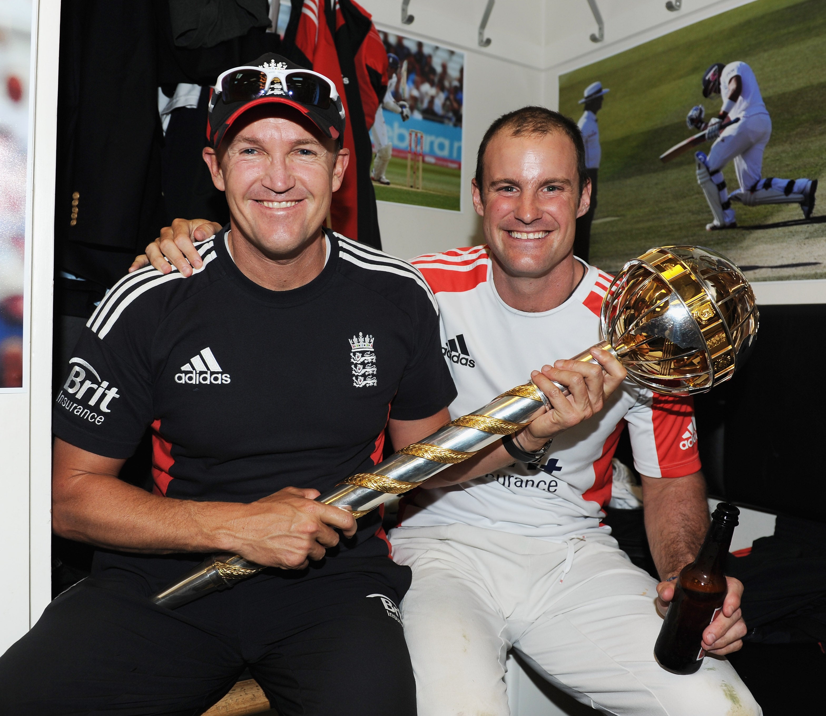 Former Zimbabwe batter Andy Flower (left) coached England to No 1 in the world