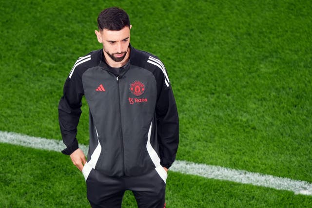 Bruno Fernandes is aiming high with Manchester United (Andrew Milligan/PA)