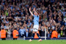 Man City move step closer to Champions League and redemption of season as Kevin De Bruyne says farewell