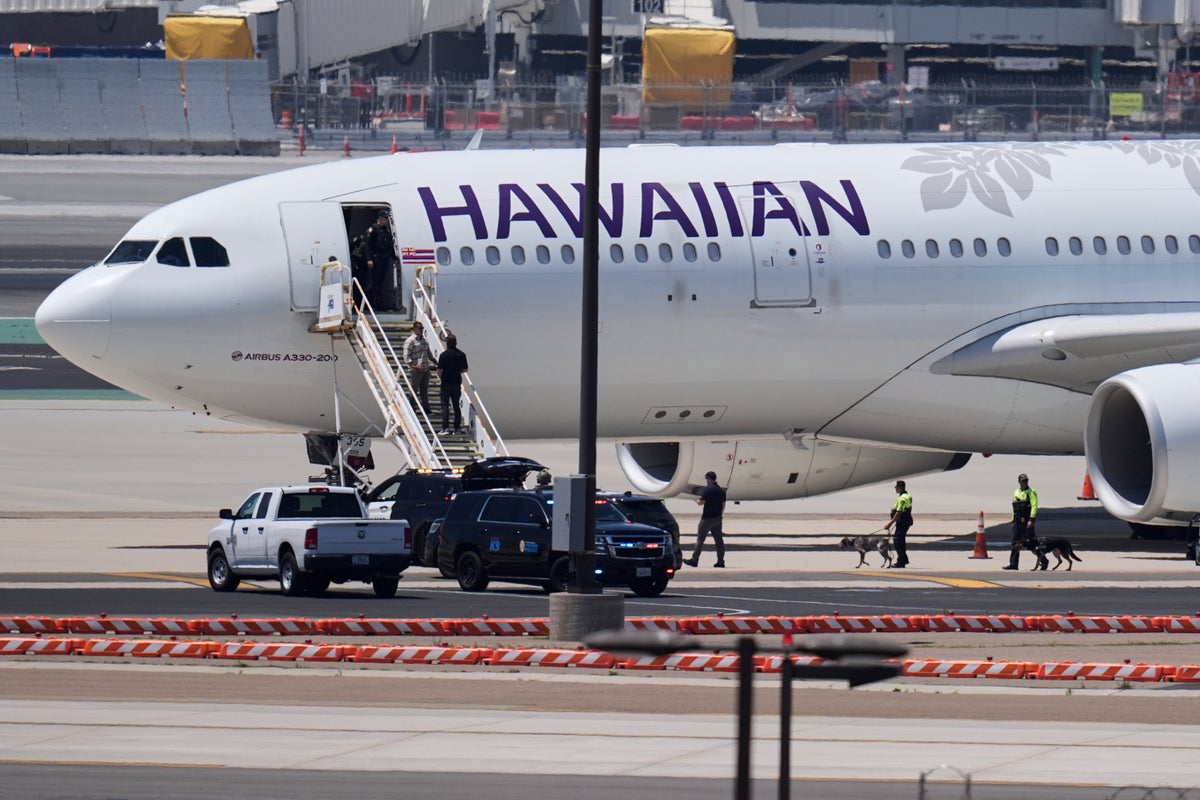 Hawaiian Airlines plane evacuated after U.S Navy servicemember made bomb threat, officials say
