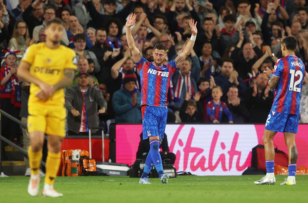 Joel Ward lideró a su equipo en su última aparición en casa de Crystal Palace