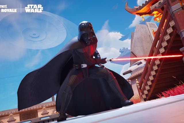 <p>Darth Vader in the popular video game, Fortnite</p>