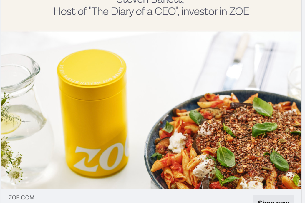 The Zoe ad banned by the ASA (ASA/PA)