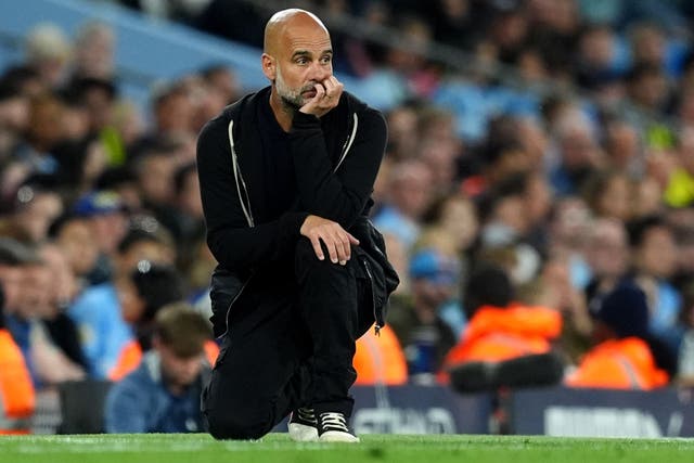 Pep Guardiola says he could not bear to leave ‘five or six players in the freezer’ (Martin Rickett/PA)
