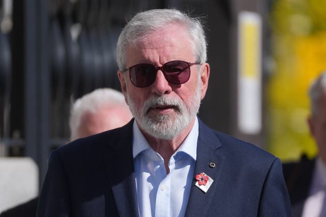 Former Sinn Fein president Gerry Adams outside the High Court in Dublin (Brian Lawless/PA)
