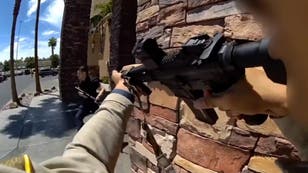 Las Vegas gym shooting: Bodycam captures moment police confront gunman