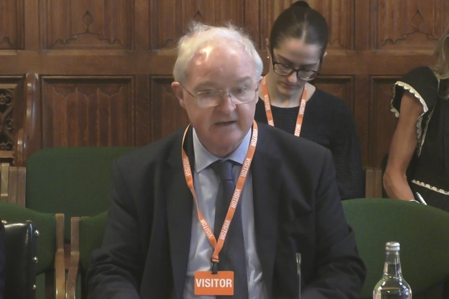 Sir Declan Morgan, ICRIR chief commissioner, before the Northern Ireland Affairs Committee at Westminster (Westminster/PA)