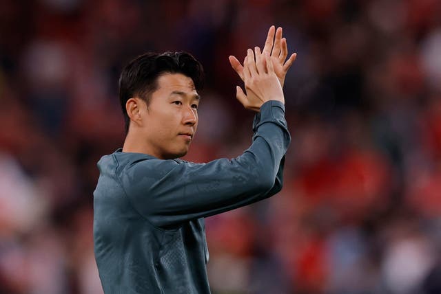 <p>Tottenham captain Son Heung Min starts the Europa League final on the bench</p>