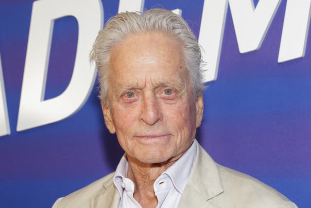 <p>Michael Douglas attending a screening of 'F1: The Academy' in Miami in May 2025</p>