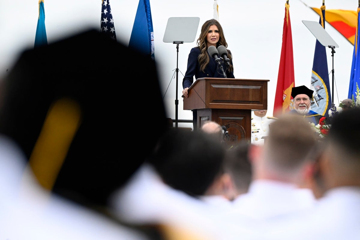 Promising reform, Noem tells US Coast Guard Academy graduates they will lead a 'brand new' service