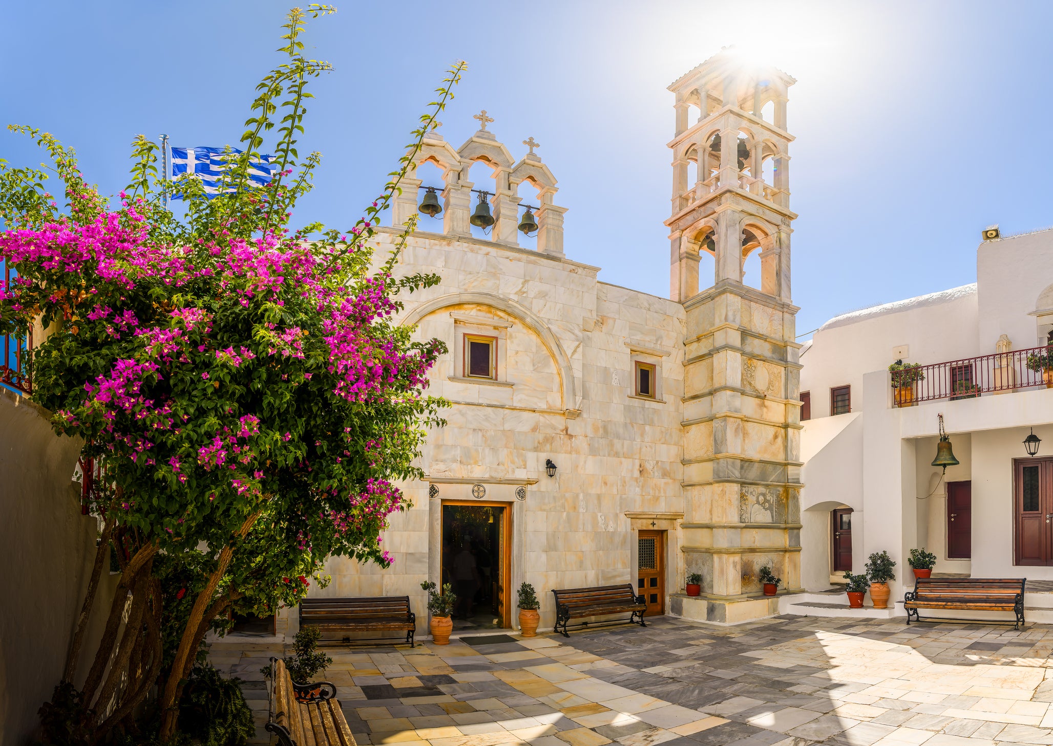 Anatolia Hotel is located in the inland village of Ano Mera, which is home to the 16th-century Monastery of Panagia Tourliani