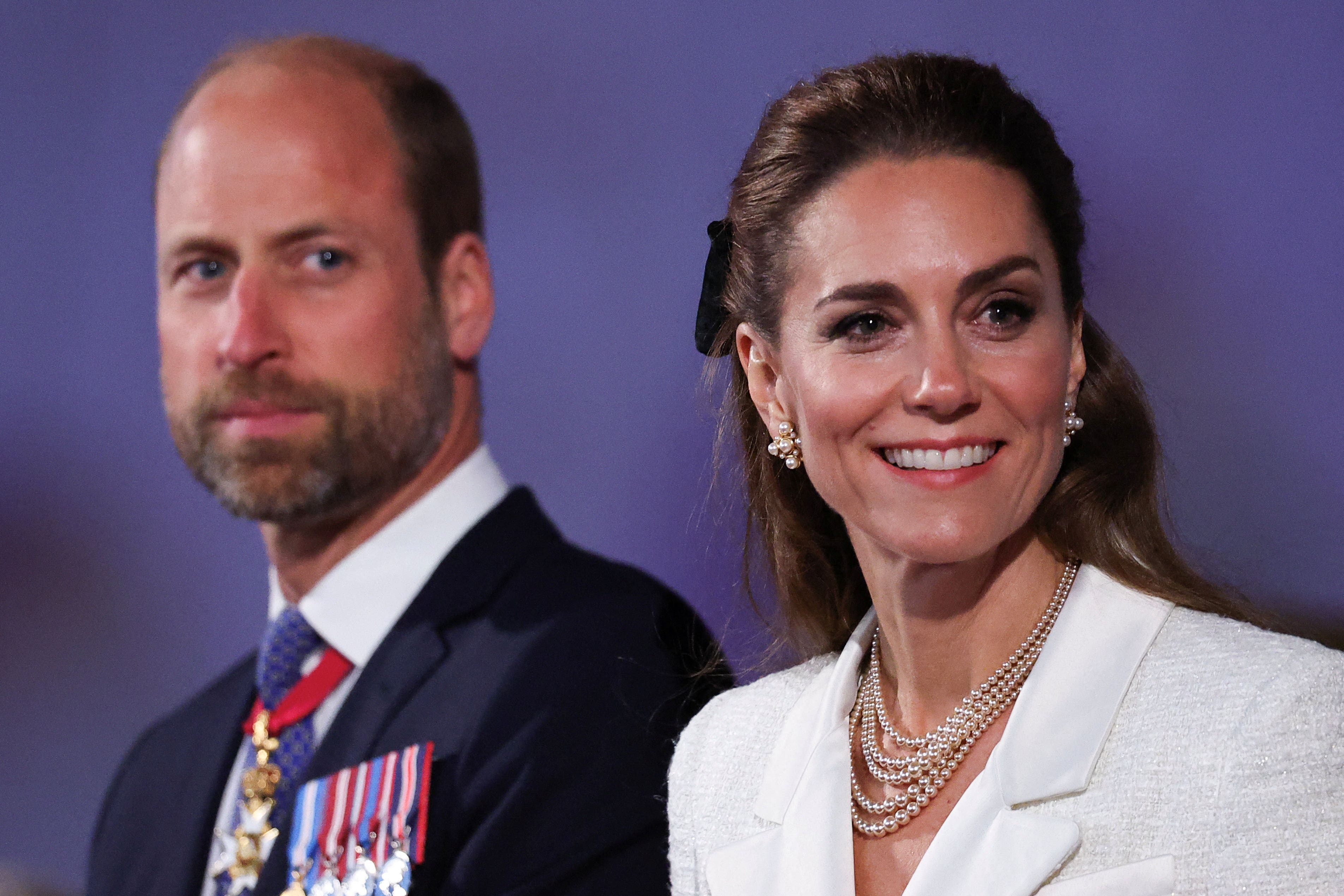 The Prince and Princess of Wales during the concert celebrating the 80th Anniversary of VE Day, held at the historic Horse Guards Parade in central London. Picture date: Thursday May 8, 2025.