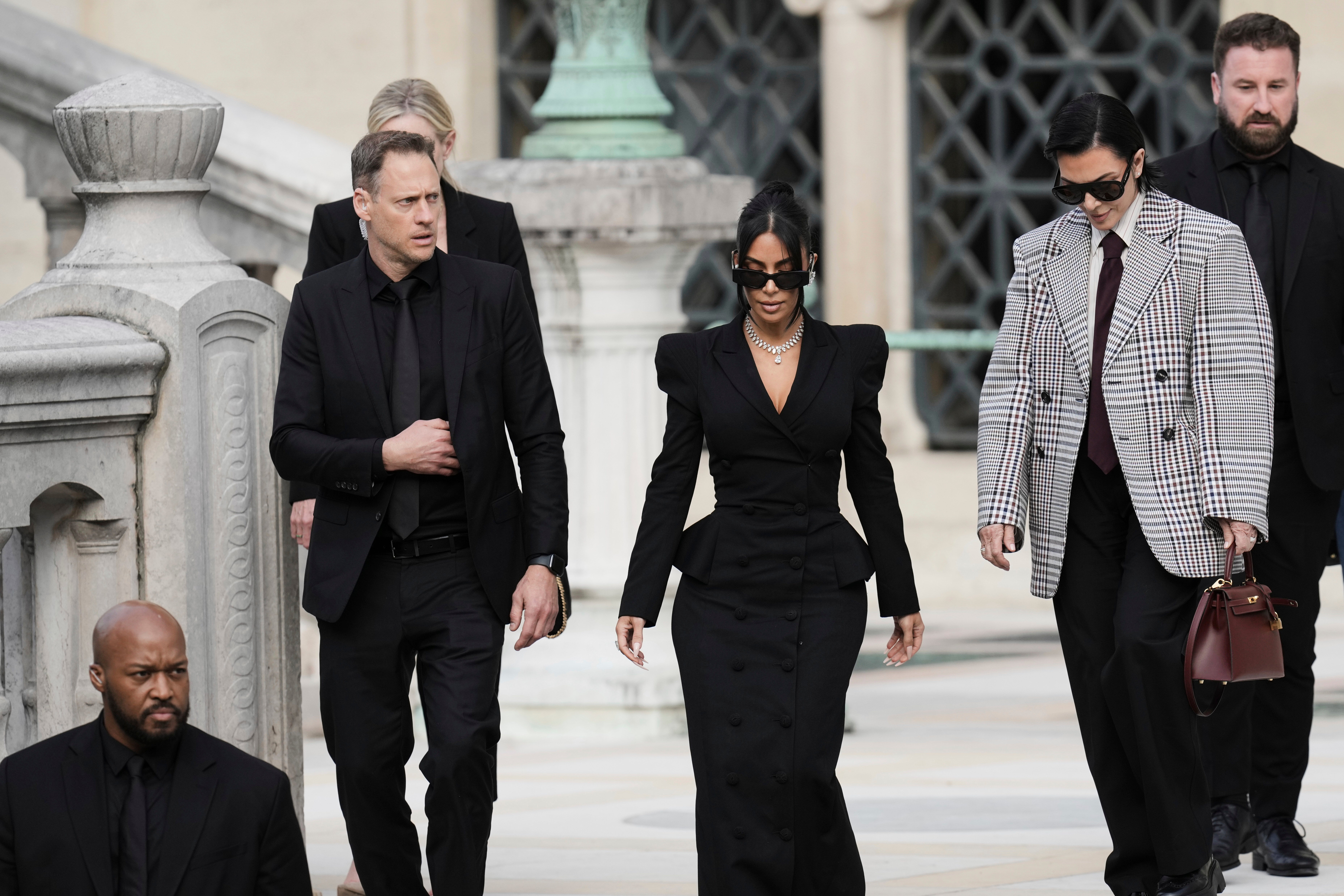 Ms Kardashian was accompanied by her mother Kris Jenner to court