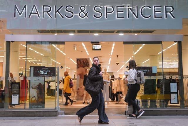 <p>An M&S store in Victoria, London (Yui Mok/PA)</p>