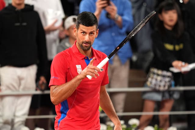 Novak Djokovic has been in poor form ahead of Roland Garros (Martin Rickett/PA)