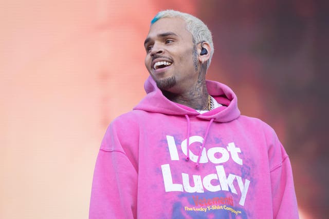 Chris Brown has said he will go ‘from the cage to the stage’ after being released on bail (James Manning/PA)