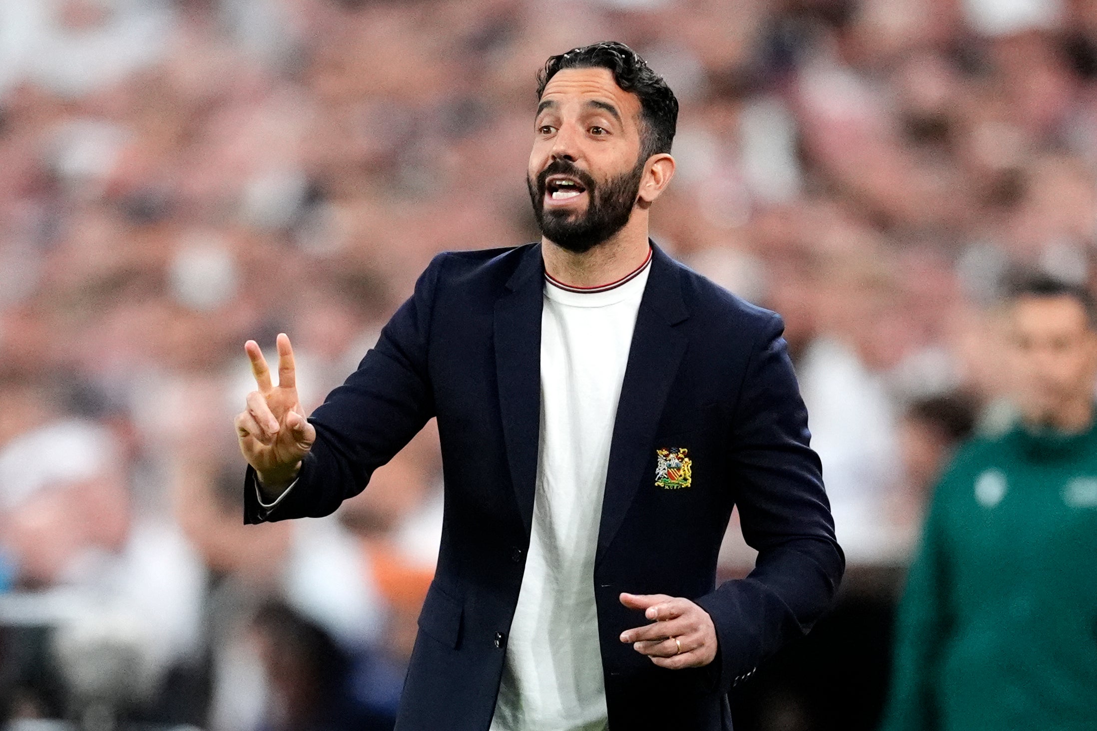 Manchester United manager Ruben Amorim during the Uefa Europa League final