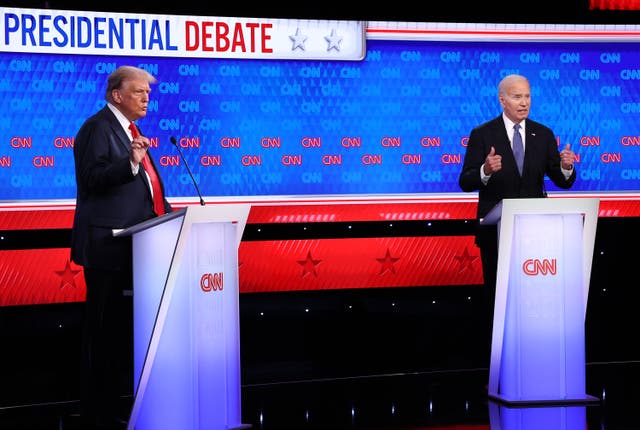 <p>Biden faces Donald Trump in the first debate of the 2024 presidential race. Biden's performance in this debate ramped up pressure on him to pull out of the race</p>