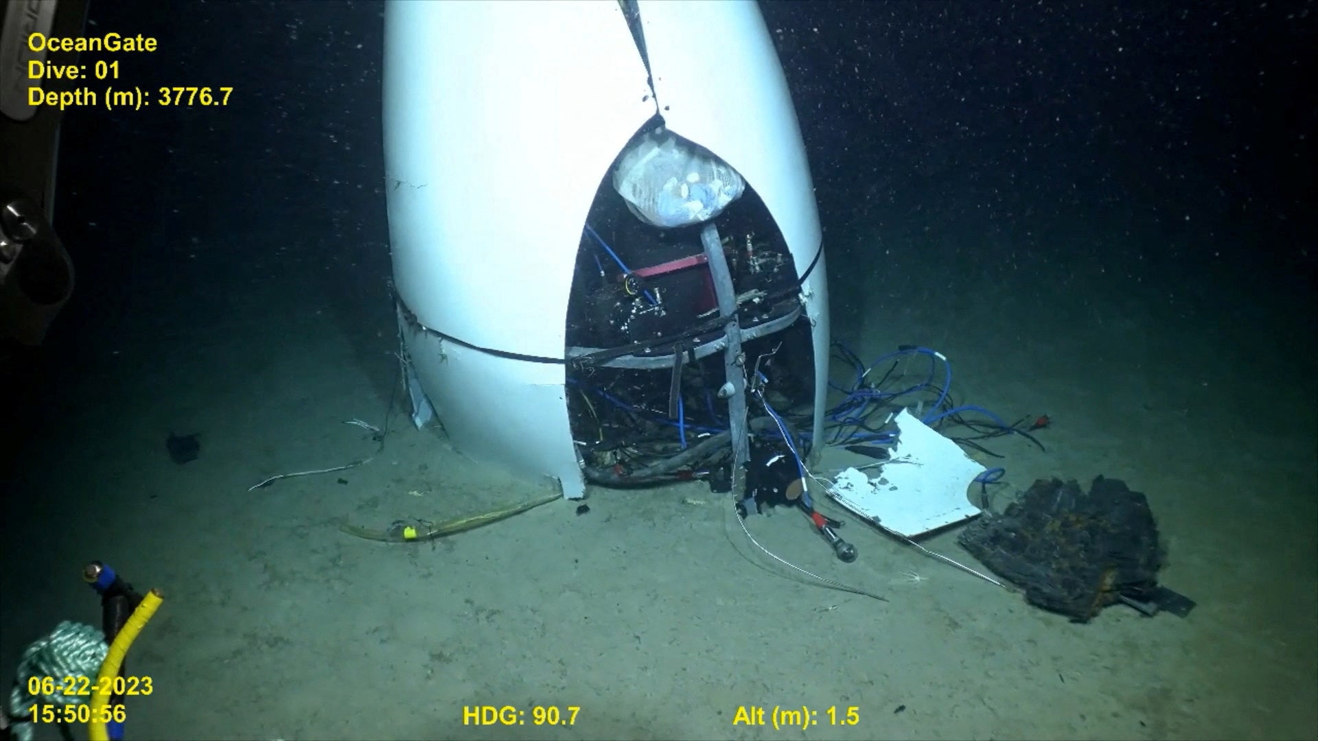 Canadian officials said that OceanGate did not know ‘how long the Titan’s pressure hull would remain structurally intact when used repeatedly for dives to the depth of the Titanic’ (U.S. Coast Guard)