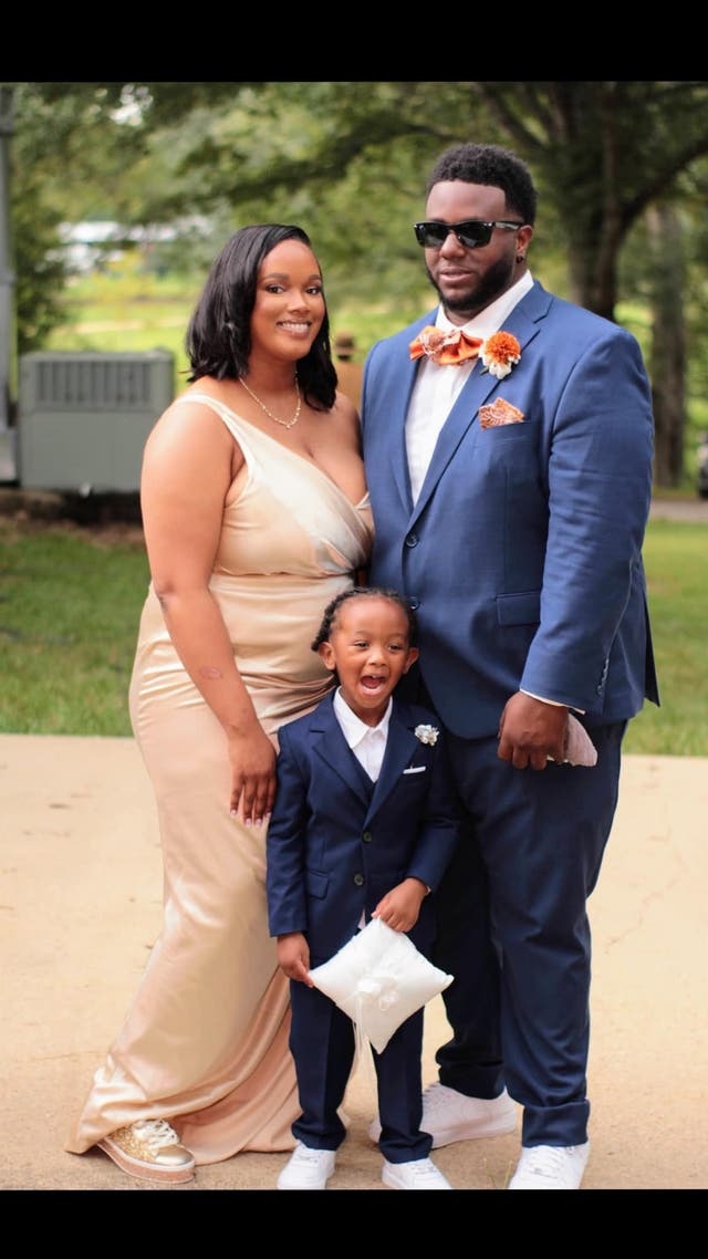 <p>Alexus Lee, 25, of Baton Rouge, (left) and her fiancé, John Collins of Clinton, 35, (right) both died in the early morning hours of May 16 in two crashes in Louisiana</p>