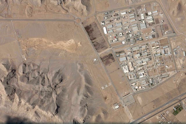 <p>A satellite image of the Isfahan Nuclear Technology Center, which the U.S. hit in a series of strikes on Saturday evening</p>