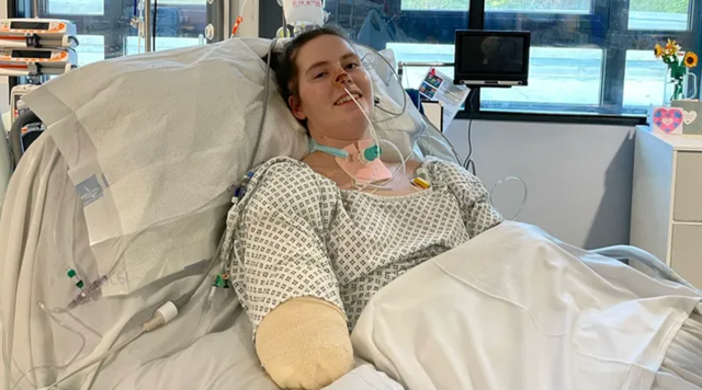 <p>Lily McGarry, 23, had flu-like symptoms on 14 January when her flatmates took her to the University Hospital of Wales in Cardiff – but she rapidly deteriorated within hours</p>
