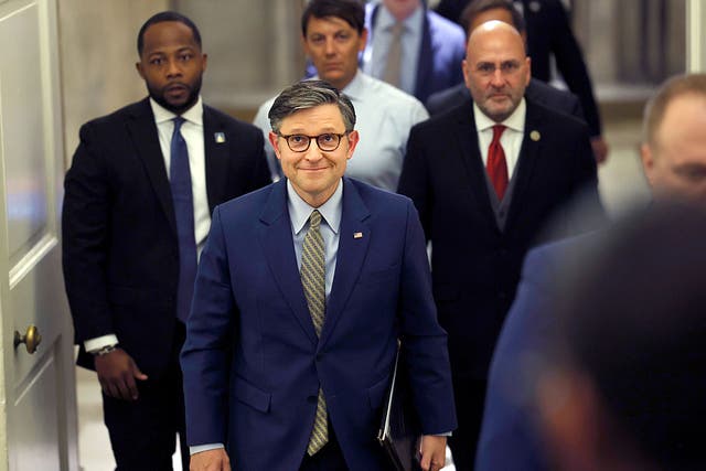 <p>Mike Johnson cemented his power as House speaker this week after winning a key political battle for the president</p>