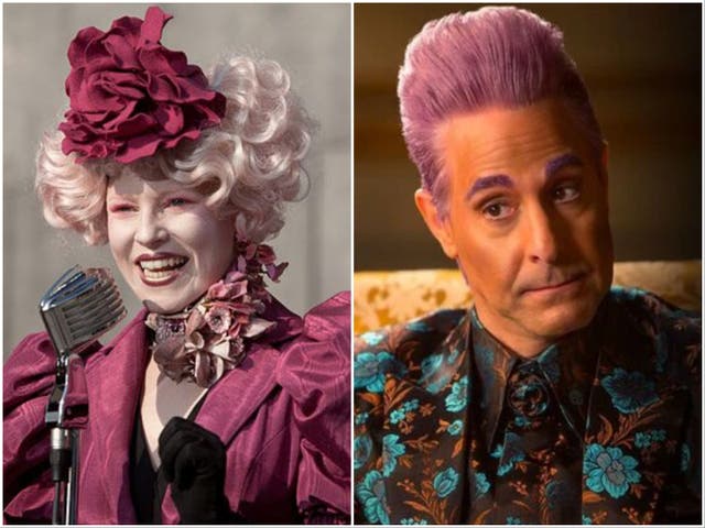 <p>Effie Trinket and Caesar Flickerman in The Hunger Games series</p>