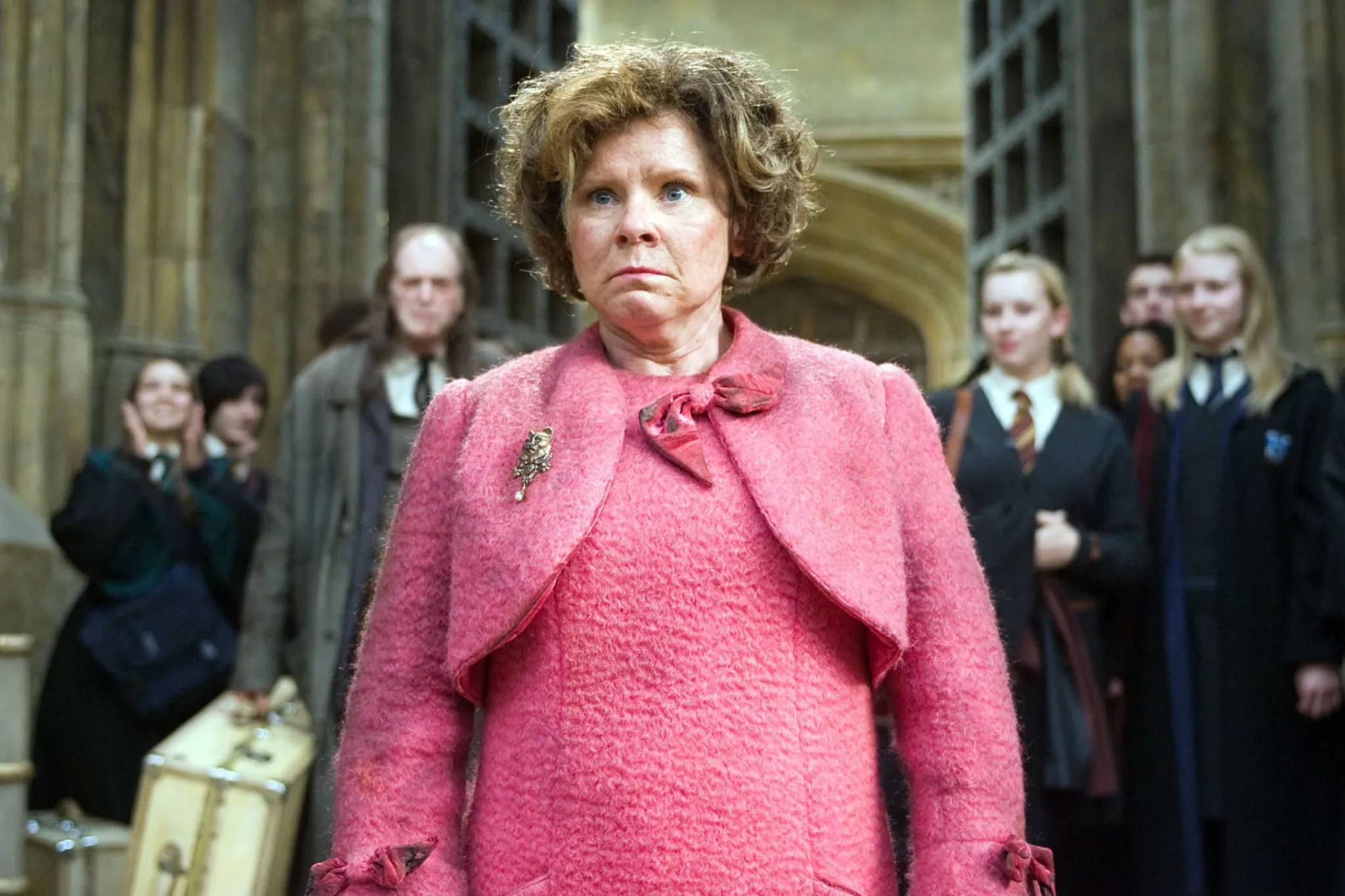 Unctious Umbridge: Imelda Staunton as the villainous Dolores in Harry Potter