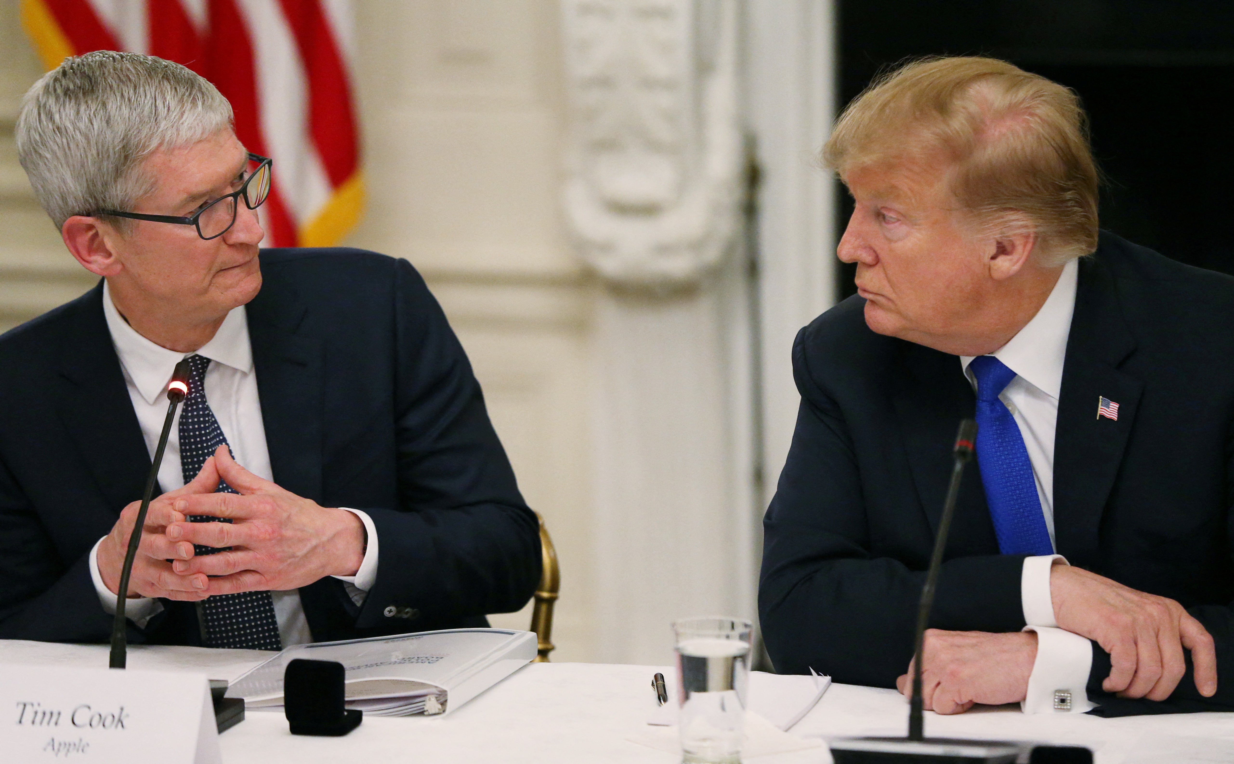 Apple saw shares fall 3.5 percent in futures but it bounced back 2.8 percent in early trading following President Donald Trump’s threat against the tech giant in a Truth Social post Friday morning.