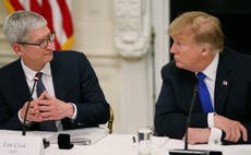 Apple stocks sink after Trump threatens 25 percent tariffs unless they build iPhones in America