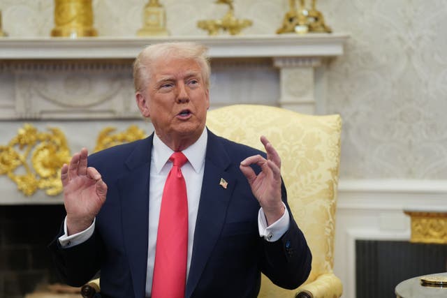 US President Donald Trump has said the UK should resume drilling for oil in the North Sea (Niall Carson/PA)