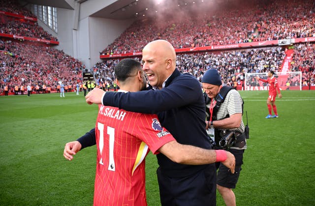 <p>Arne Slot has led Liverpool to a league title in his first season at Anfield</p>