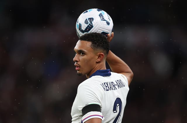 <p>Trent Alexander-Arnold of England against Finland</p>