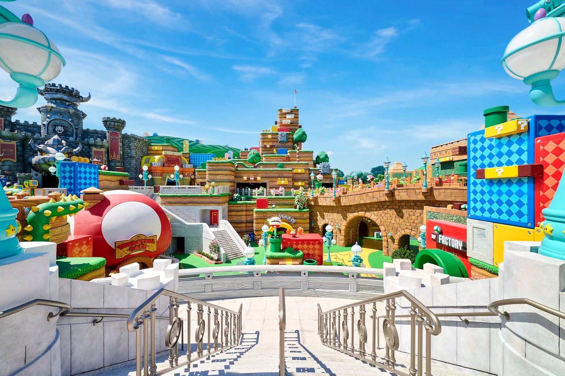 Guests can meet and greet Mario, Luigi, Toad and Princess Peach in Super Nintendo World