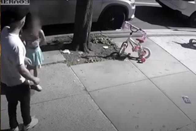 <p>Feliz Enrique, 31, punched the girl in Queens the day before Mother's Day, authorities say. Video captured the shocking moment.  </p>