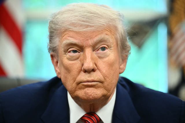 <p>Donald Trump threatened to impose a 50 per cent tax from next month on all imports to the US from the EU</p>
