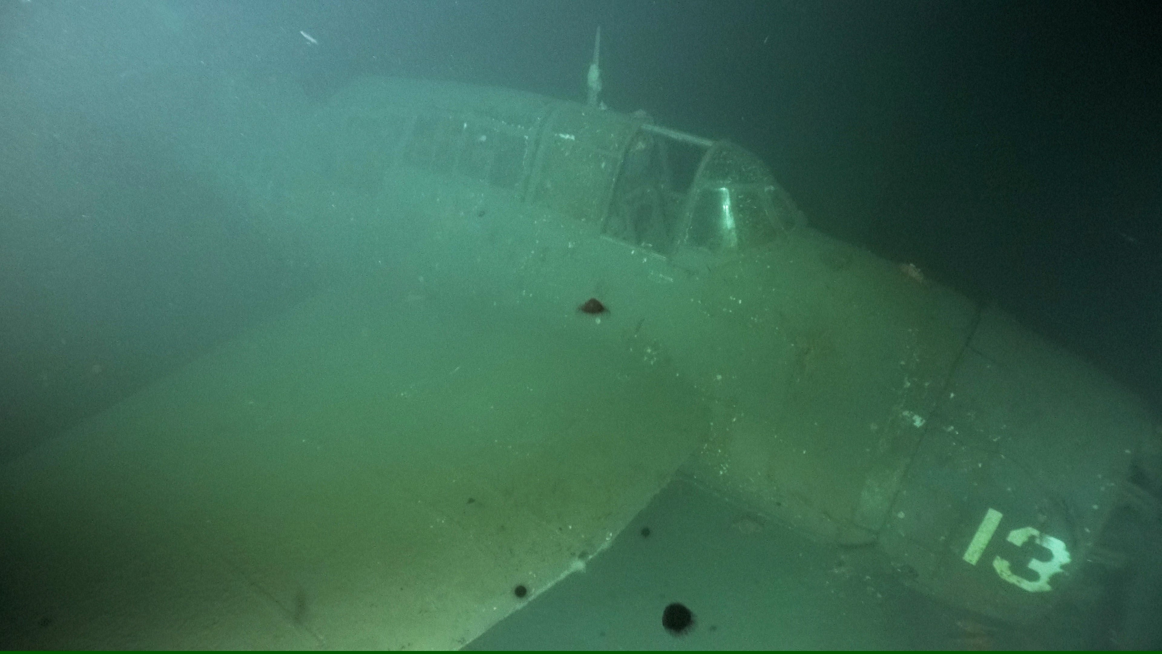 Wissenschaftler befragten auch die Trümmer eines Torpedo-Bombers der Zeit des Ersten Weltkriegs, der während eines Trainingsflugs vor der Küste Südkaliforniens im Ozean abgestürzt war. Sie nutzten fortschrittliche Ozeanechnologie