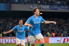 Scott McTominay’s stunning scissor kick delivers Serie A title for Napoli