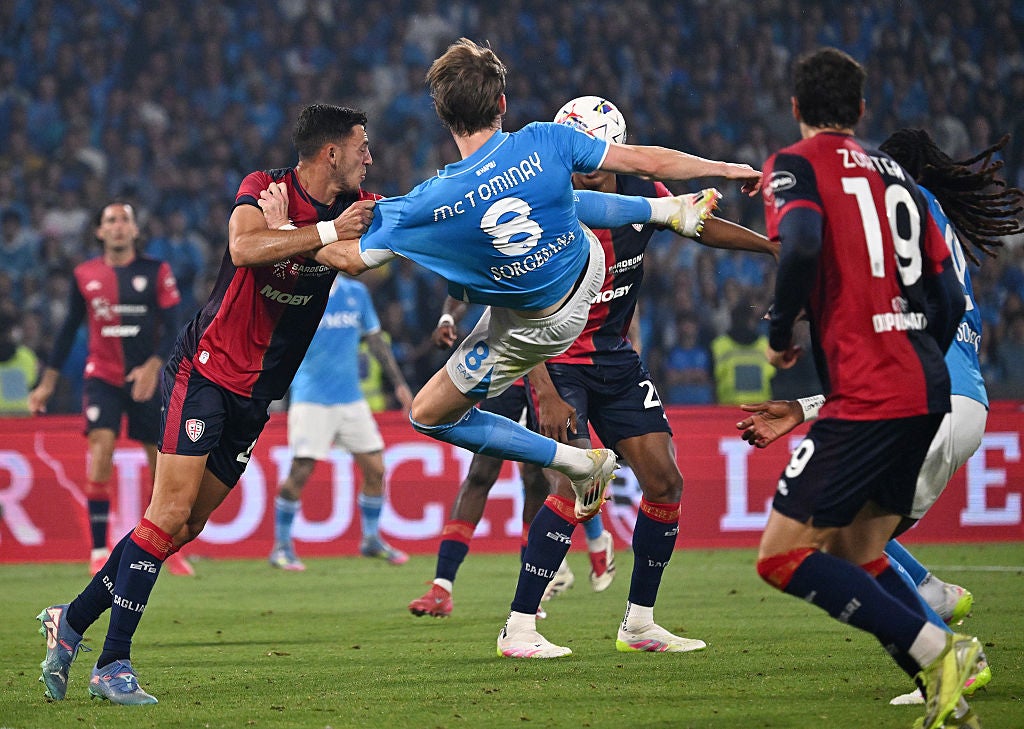 McTominay acrobatically fired Napoli into the lead