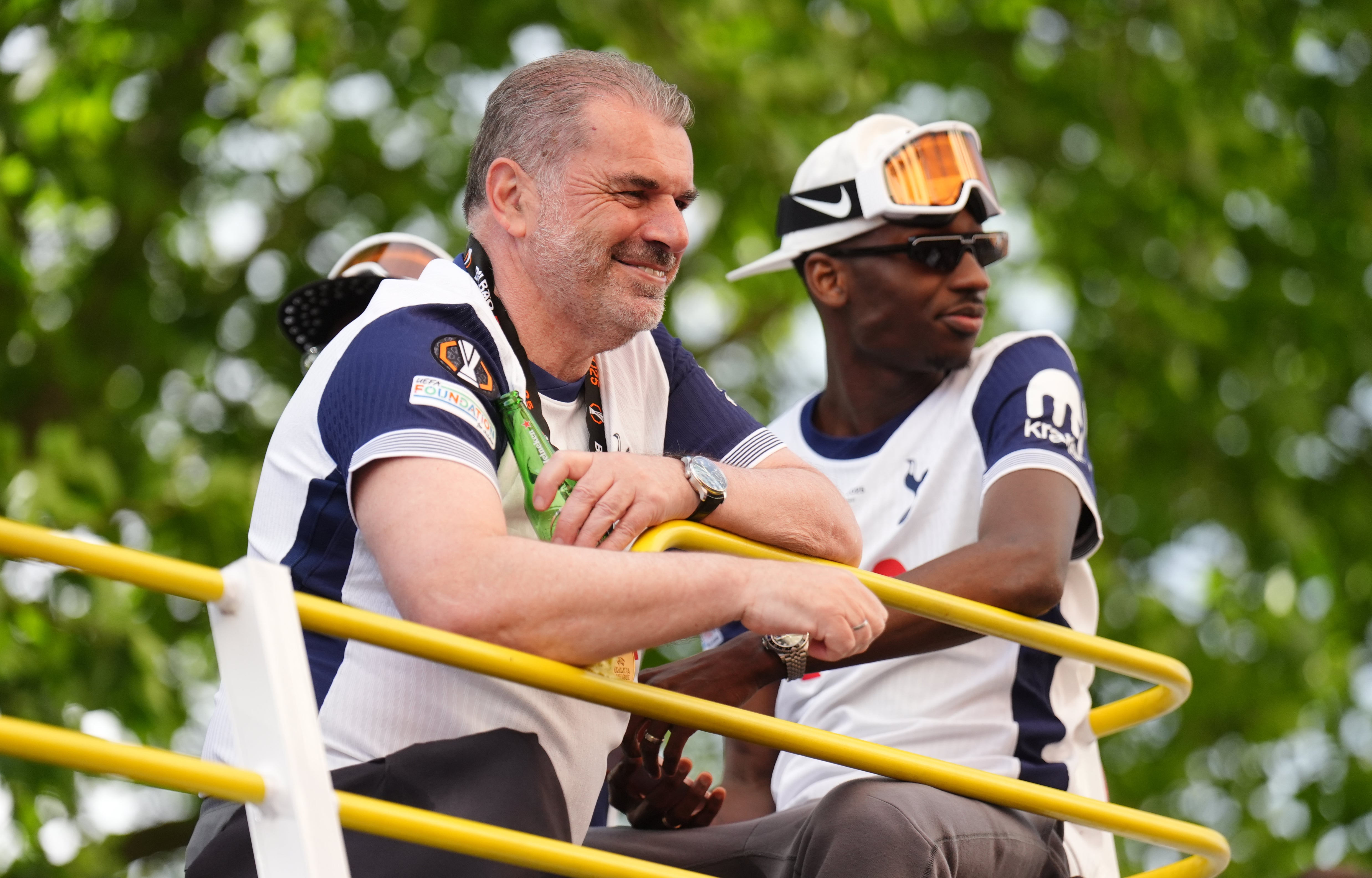 Postecoglou dropped a hint that he could get his wish of a third campaign at Spurs on Friday (John Walton/PA)